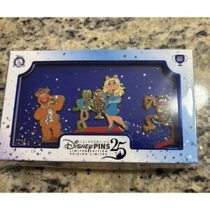 Disney 25th Anniversary 3 Pin Muppet Box Set Limited Edition 900